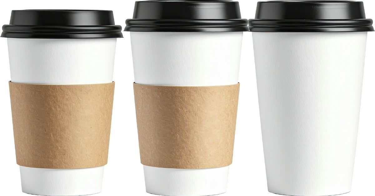 All Starbucks cup sizes lined up from smallest Demi to largest Trenta
